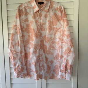 Ted Baker Peach and White Floral Men's Shirt